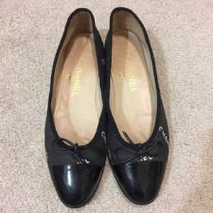 CHANEL Canvas Ballet Flats - women size 38.5